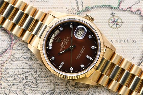 rolex black brown|Rolex day date brown dial.